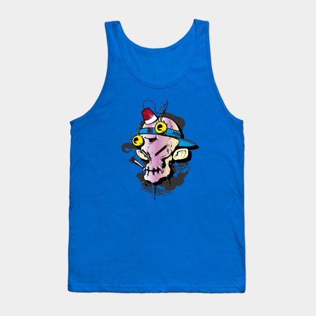 Monky Skull Tank Top by cereso monky